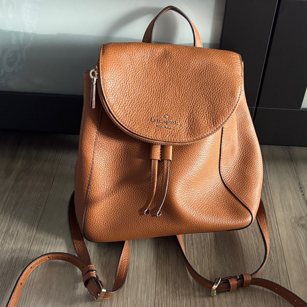 Kate Spade Tan Leather Backpack